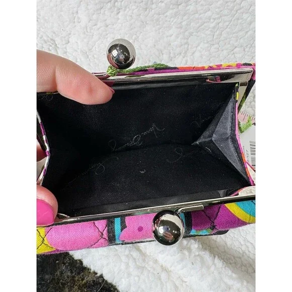 Vera Bradley Wallet Womens One Size Multicolor Floral Quilted Kisslock - Picture 7 of 7